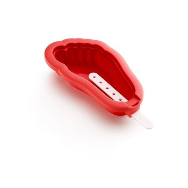 Formă din silicon pentru înghețată în formă de picior Lékué Iconic, roșu-image-1