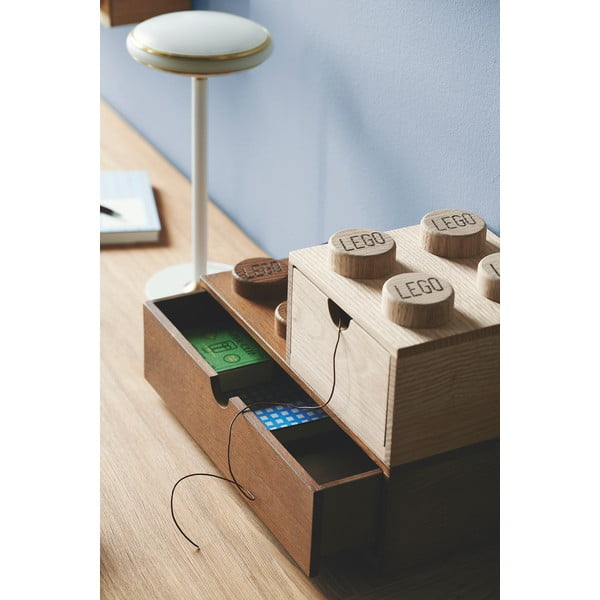 Cutie de depozitare din lemn pentru copii LEGO®.-image-1