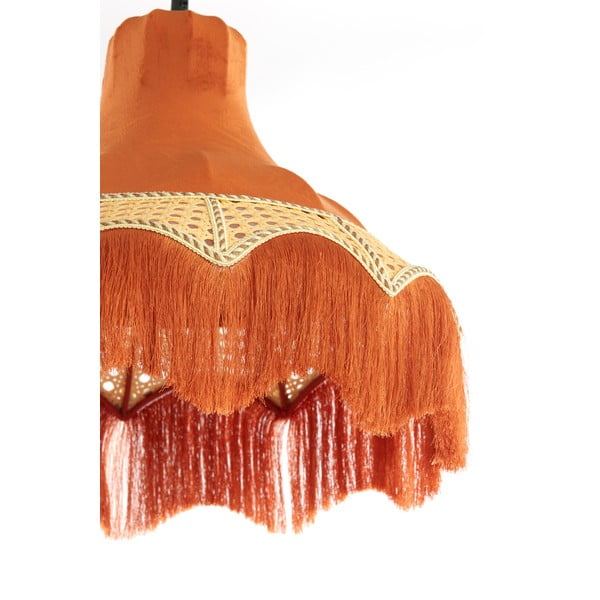 Lustră portocalie cu abajur textil ø 40 cm Mizia – Light & Living-image-4