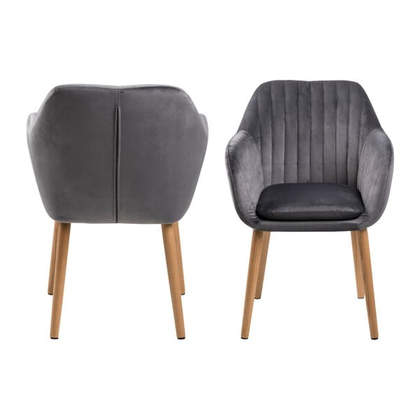 Scaun dining Actona Emilia Vic, gri închis-image-3