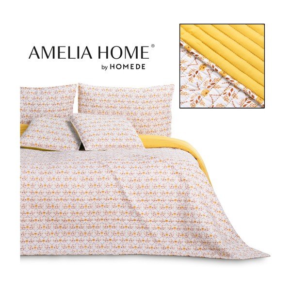 Cuvertură galbenă pentru pat dublu 200x220 cm Folky – AmeliaHome-image-4