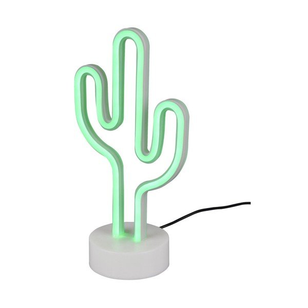 Veioză albă LED (înălțime 29 cm) Cactus – Reality
