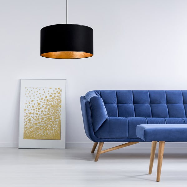 Lustră cu interiorul auriu Sotto Luce Mika, ∅ 50 cm, negru-image-2