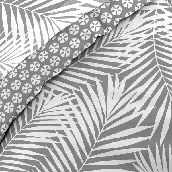 Husă de pilotă gri din bumbac pentru pat de o persoană 140x200 cm Botania – douceur d'intérieur-image-2