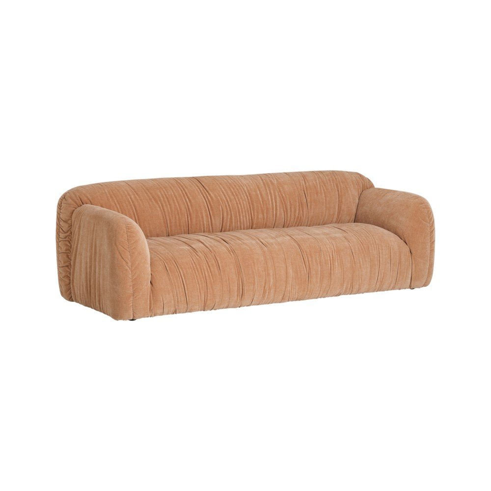 Canapea grej cu tapițerie din chenille 221 cm Elvisa – Ellos Home