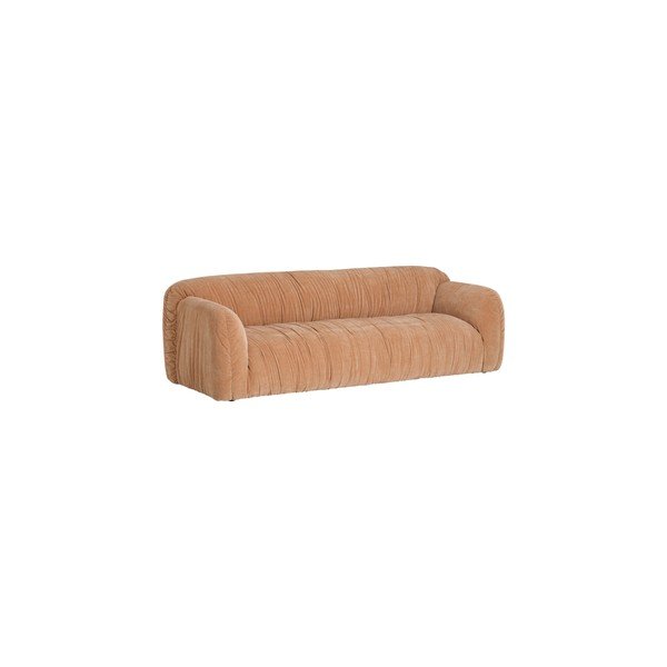 Canapea grej cu tapițerie din chenille 221 cm Elvisa – Ellos Home