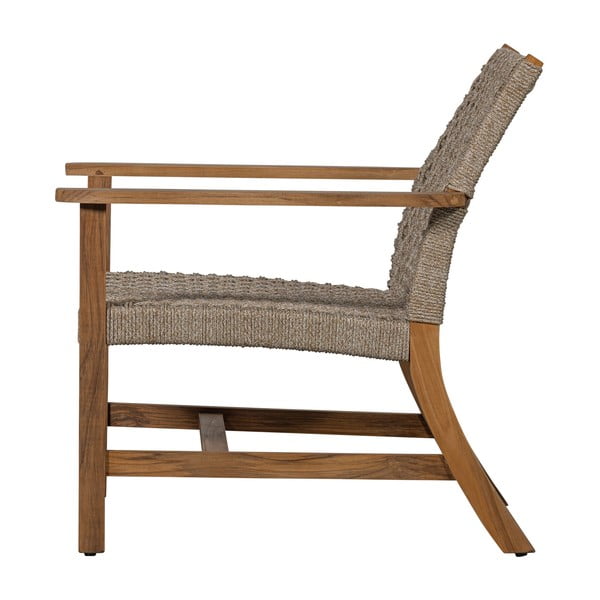 Fotoliu de grădină bej/în culoare naturală din lemn masiv Copper – Exotan-image-4