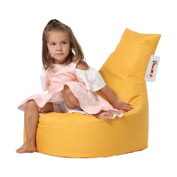 Fotoliu puf pentru copii galben Baton – Floriane Garden-image-1