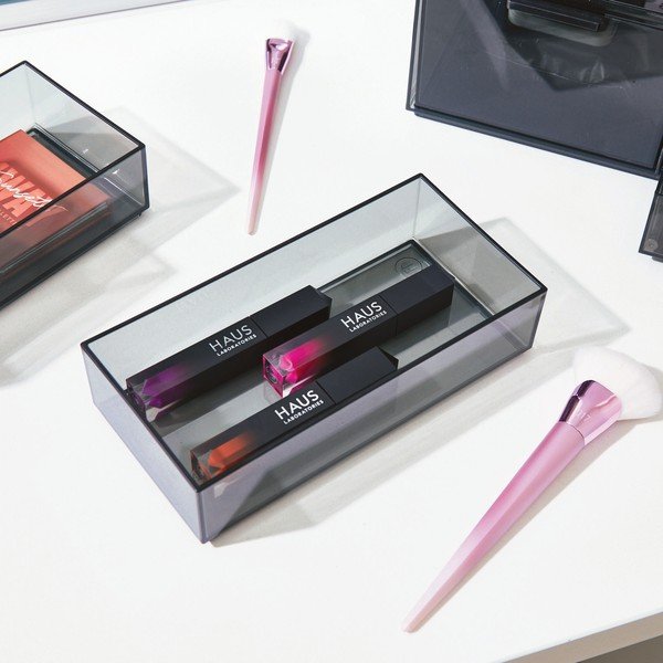 Organizator de baie negru mat pentru cosmetice din plastic reciclat – iDesign-image-1