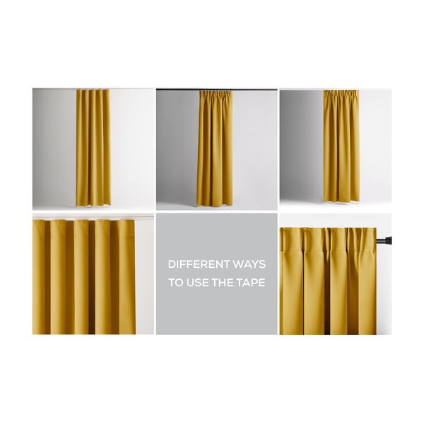 Draperie galbenă dimout (semi-opacă) 140x245 cm Kierra – Restilo-image-3