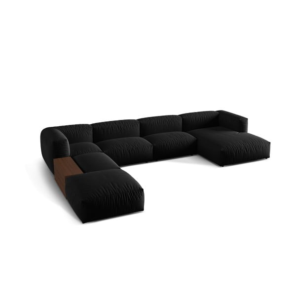 Colțar modular negru (cu colț pe partea stângă /în formă de "U") Martina – Micadoni Home-image-2