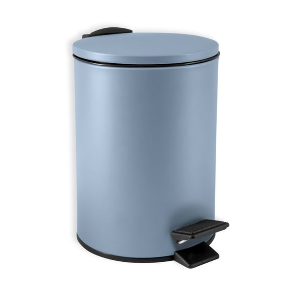 Coș de gunoi albastru deschis cu pedală din oțel 3 l   Adelar – Spirella