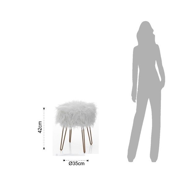 Taburet Tomasucci Spank, ø 35 cm, alb-image-1