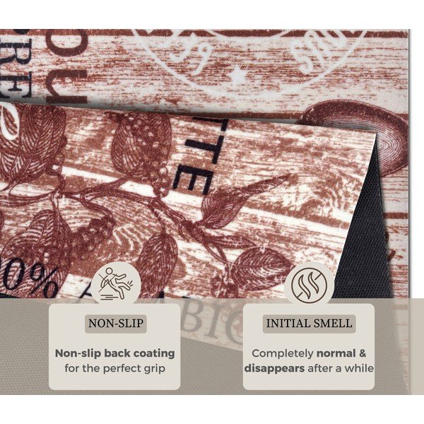 Covor tip traversă de bucătărie Hanse Home  Delicious Coffee, 67x180 cm, maro-image-4