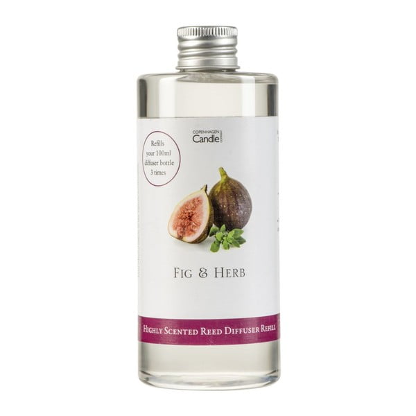 Rezervă difuzor parfum Copenhagen Candles Fig & Herb Silver, 300 ml