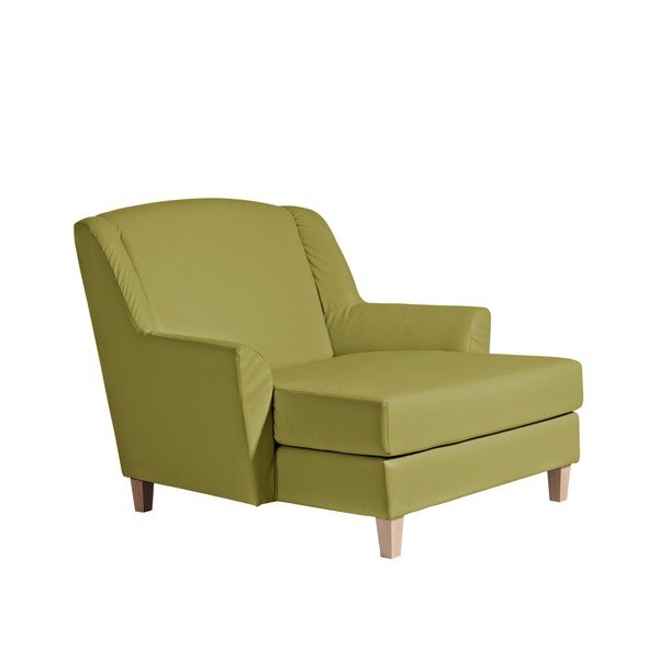 Șezlong din imitație de piele Max Winzer Judith, verde-image-1