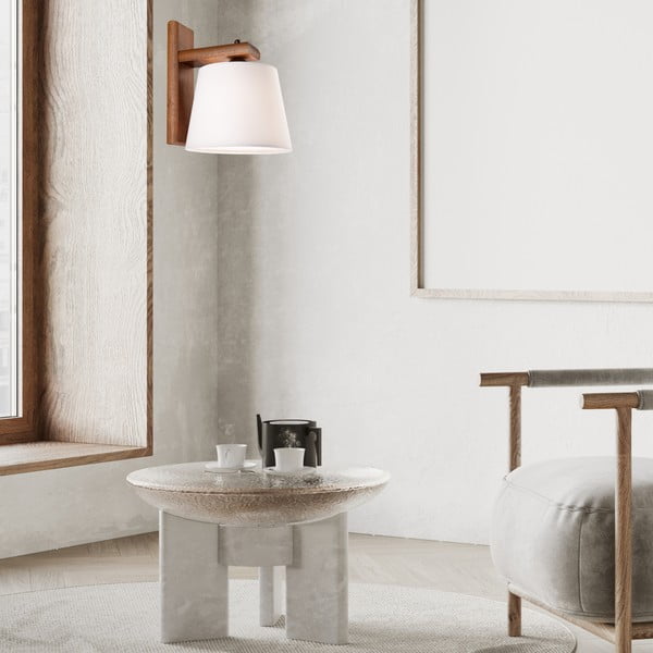 Aplică de perete maro închis ø 20 cm Aida – LAMKUR-image-1