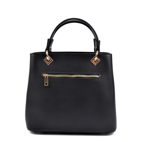 Geantă de mână din piele Roberta M Bella, negru-image-3