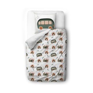 Lenjerie de pat pentru copii din bumbac satinat 200x135 cm Little House - Butter Kings