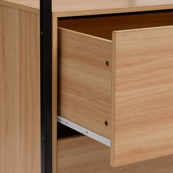 Șifonier în culoare naturală deschis 60x190x48 cm Armarios – Casa Selección-image-1