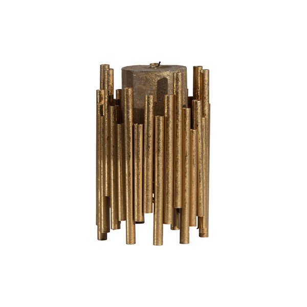 Sfeșnic metalic BePureHome, înălțime 18 cm, auriu-image-1