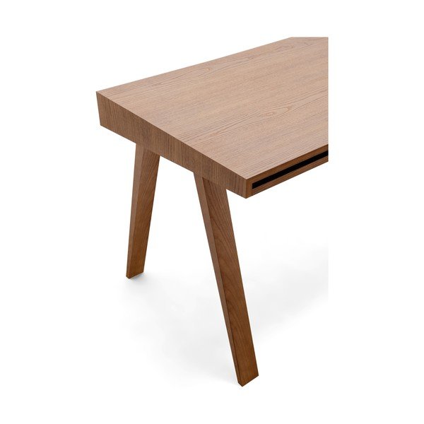 Birou cu picioare din lemn de frasin EMKO 4.9, 80 x 70 cm, maro-image-4