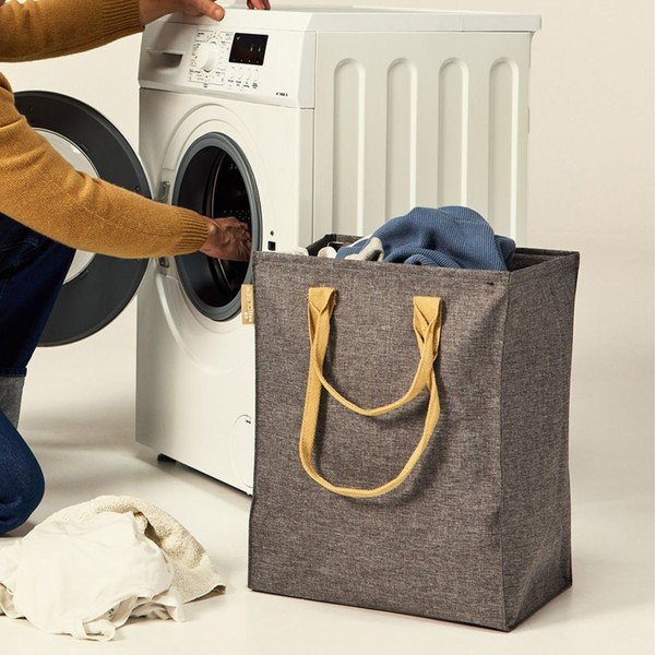 Coș de rufe gri din material textil 53 l Laundry Hub Tweed – Rolser-image-2