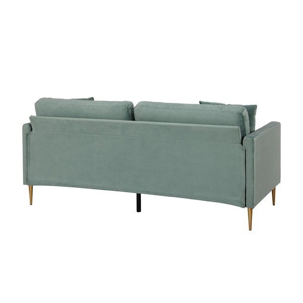 Canapea turcoaz cu tapițerie din catifea 184 cm Highland – Støraa-image-3