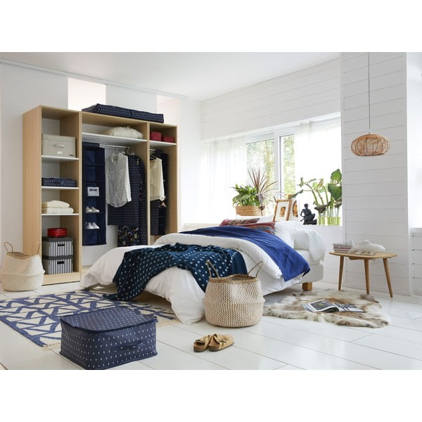 Husă pentru haine Compactor Dots, lungime 100 cm, albastru închis-image-1