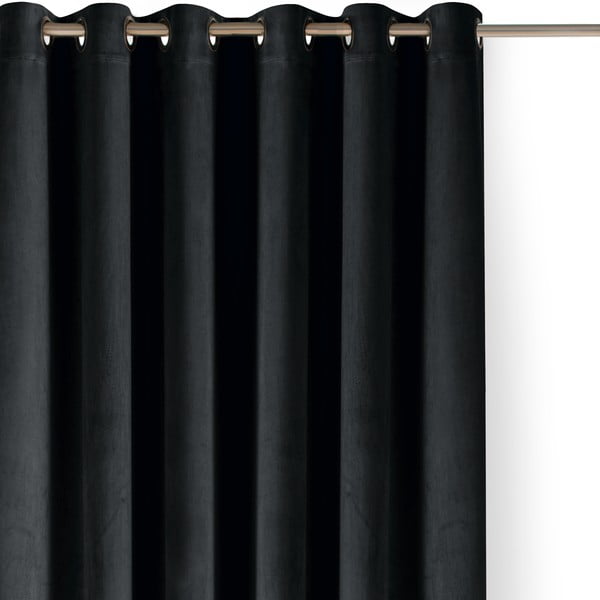 Draperie neagră dimout (semi-opacă) din catifea 200x225 cm Velto – Filumi