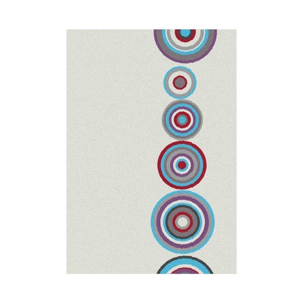 Covor Universal Boras Circles, 57 x 110 cm, alb 