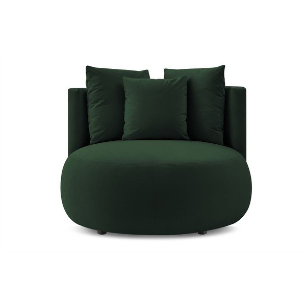 Fotoliu verde închis cu tapițerie din catifea Cesar – Bobochic Paris-image-3