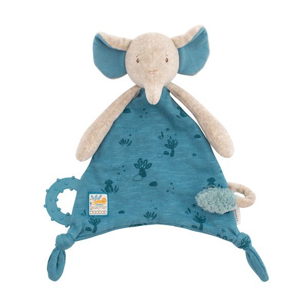 Jucărie de confort albastră Elephant – Moulin Roty