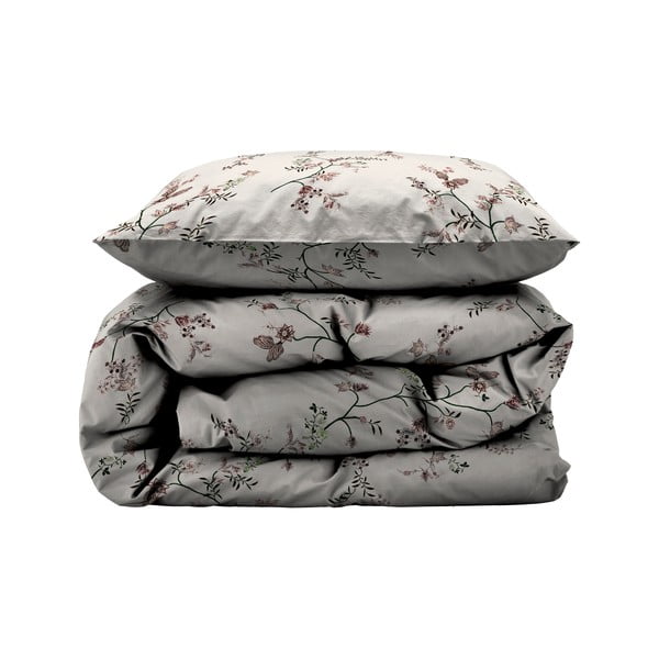 Lenjerie de pat bej din bumbac satinat pentru pat de o persoană 140x200 cm Grace – Södahl-image-3