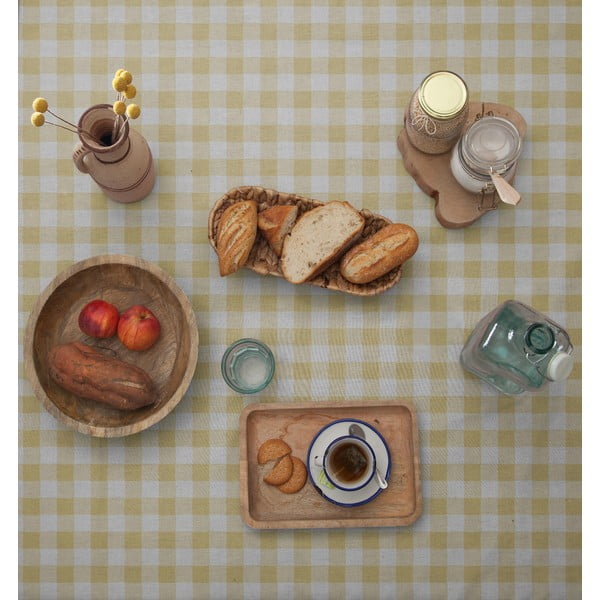 Față de masă Really Nice Things Yellow Vichy, 140 x 200 cm-image-2