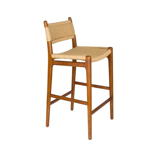 Scaun de bar în culoare naturală din lemn de fag (înălțime șezut 67,5 cm) Cecile – Dutchbone