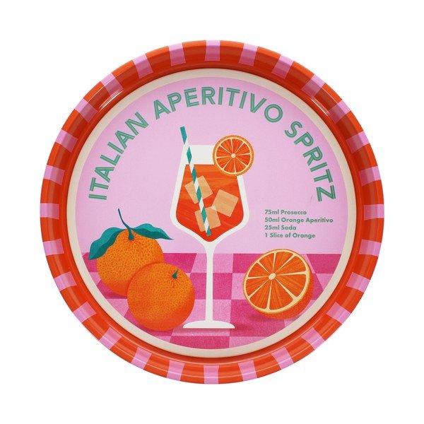 Tavă din metal ø 33 cm Aperitivo Spritz – Rex London