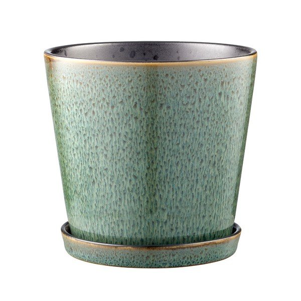 Ghiveci decorativ din gresie ø 14 cm Gastro Green/Black – Bitz-image-3