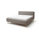 Pat matrimonial taupe tapițat fără somieră 160x200 cm Mattis – Meise Möbel