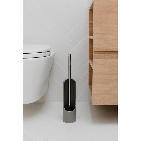 Perie de WC gri din plastic Touch – Umbra-image-3