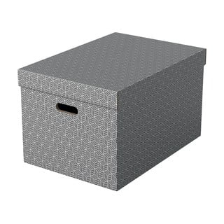 Set 3 cutii depozitare Esselte Home, 35,5 x 51 cm, gri