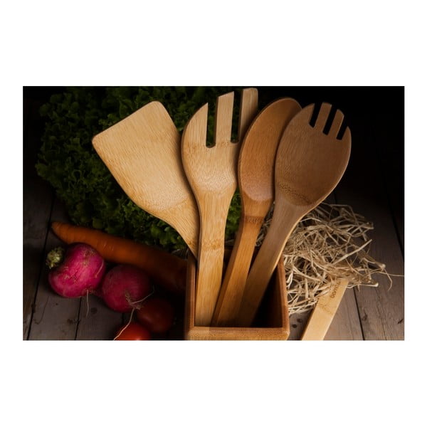 Set ustensile din bambus pentru bucătărie Bambum Ravioli-image-3