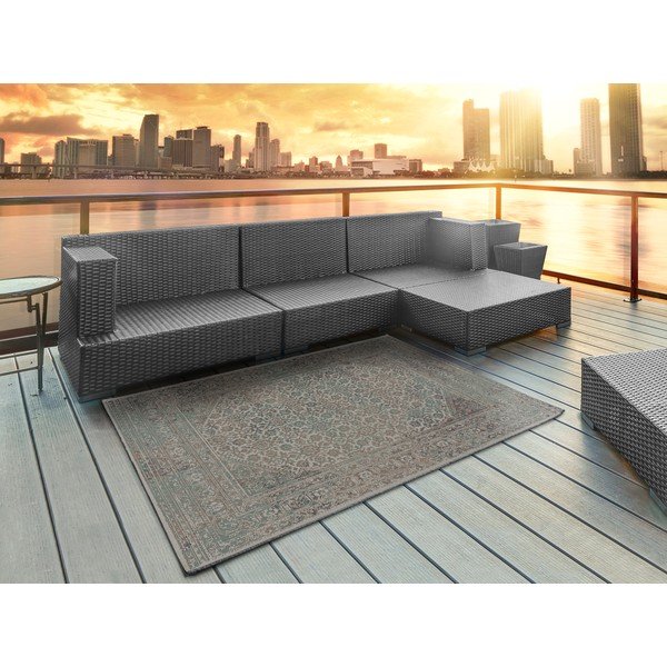 Covor de exterior Universal Lucca, 65 x 200 cm, bej-verde-image-1