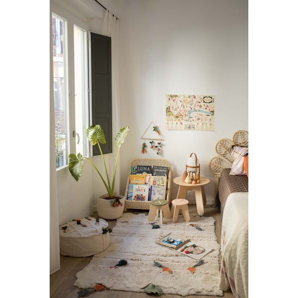 Covor de joacă pentru copii crem din bumbac 120x160 cm Veggie Garden – Lorena Canals-image-1