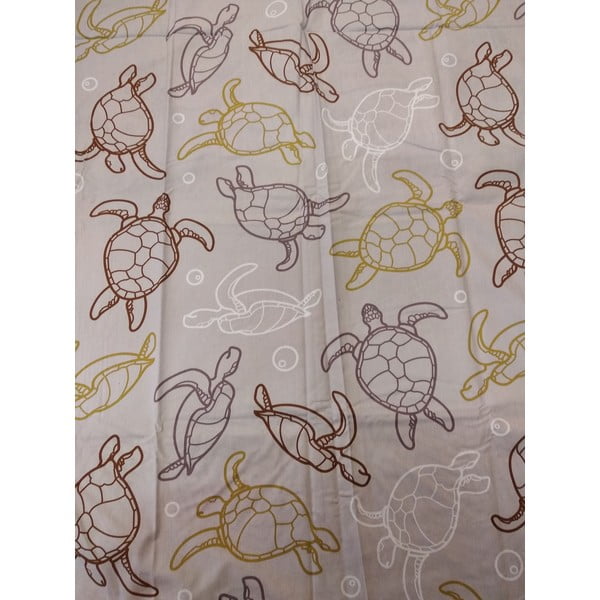 Lenjerie de pat pentru copii albă-maro din bumbac pentru pat de o persoană 140x200 cm Tortoise – Jerry Fabrics-image-1