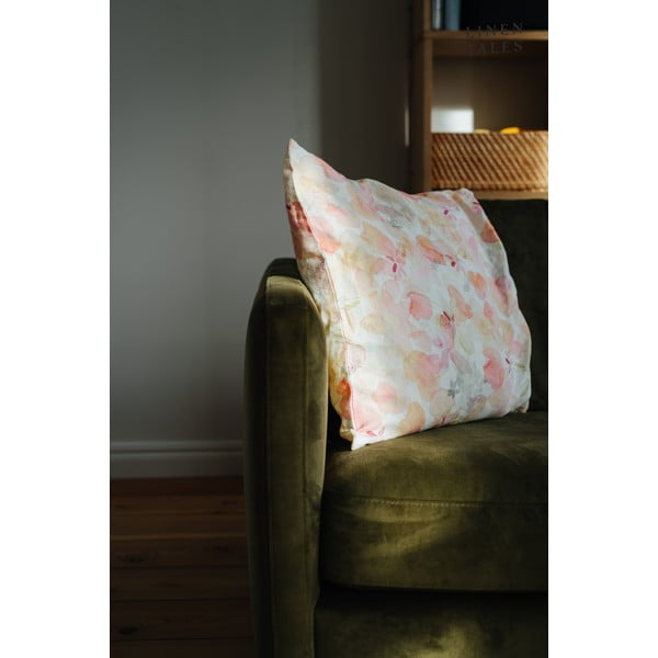 Față de pernă din in 40x40 cm Floral – Linen Tales-image-2