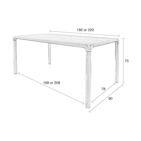 Masă de dining 90x220 cm Storm – Zuiver-image-2