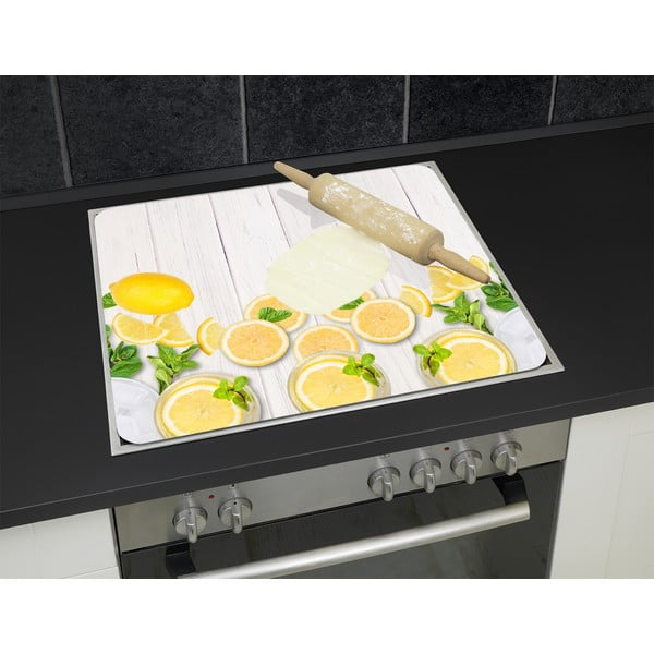 Protecție pentru peretele de la aragaz din sticlă temperată 50x56 cm Lemons – Wenko-image-1