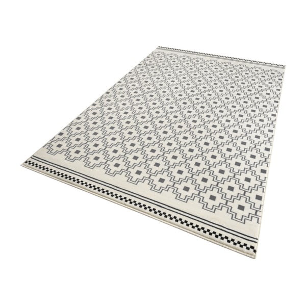 Covor Zala Living Cubic, 70 x 140 cm, alb-negru-image-1