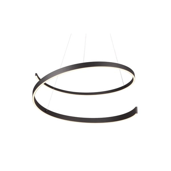 Lustră neagră LED cu control vocal/cu control prin aplicații mobile cu abajur din metal ø 75 cm Cinardi – CINQUE-image-3